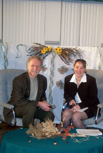 Le dput-ministre Roger Bertrand lors de l'entrevue tlvise du tlthon au bnfice de la Maison des jeunes de Pont-Rouge